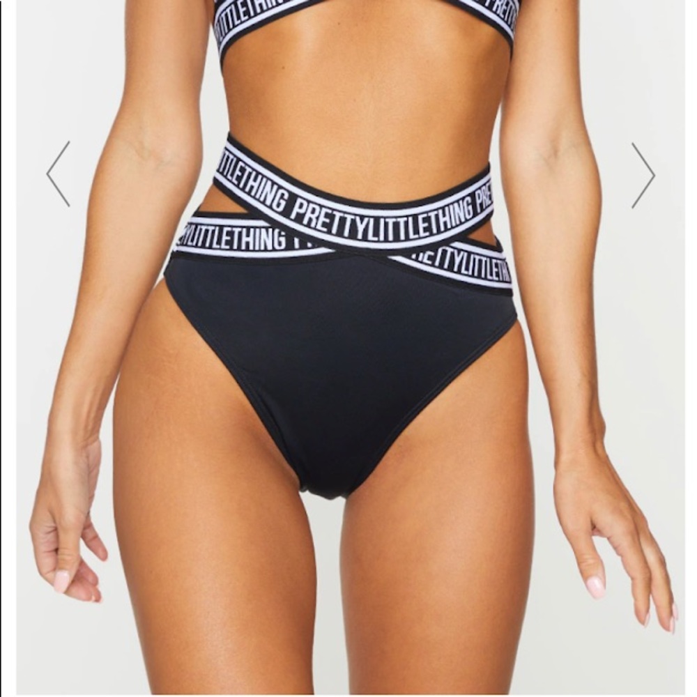 NWT PLT Black Strap Bikini Bottoms🖤🌊